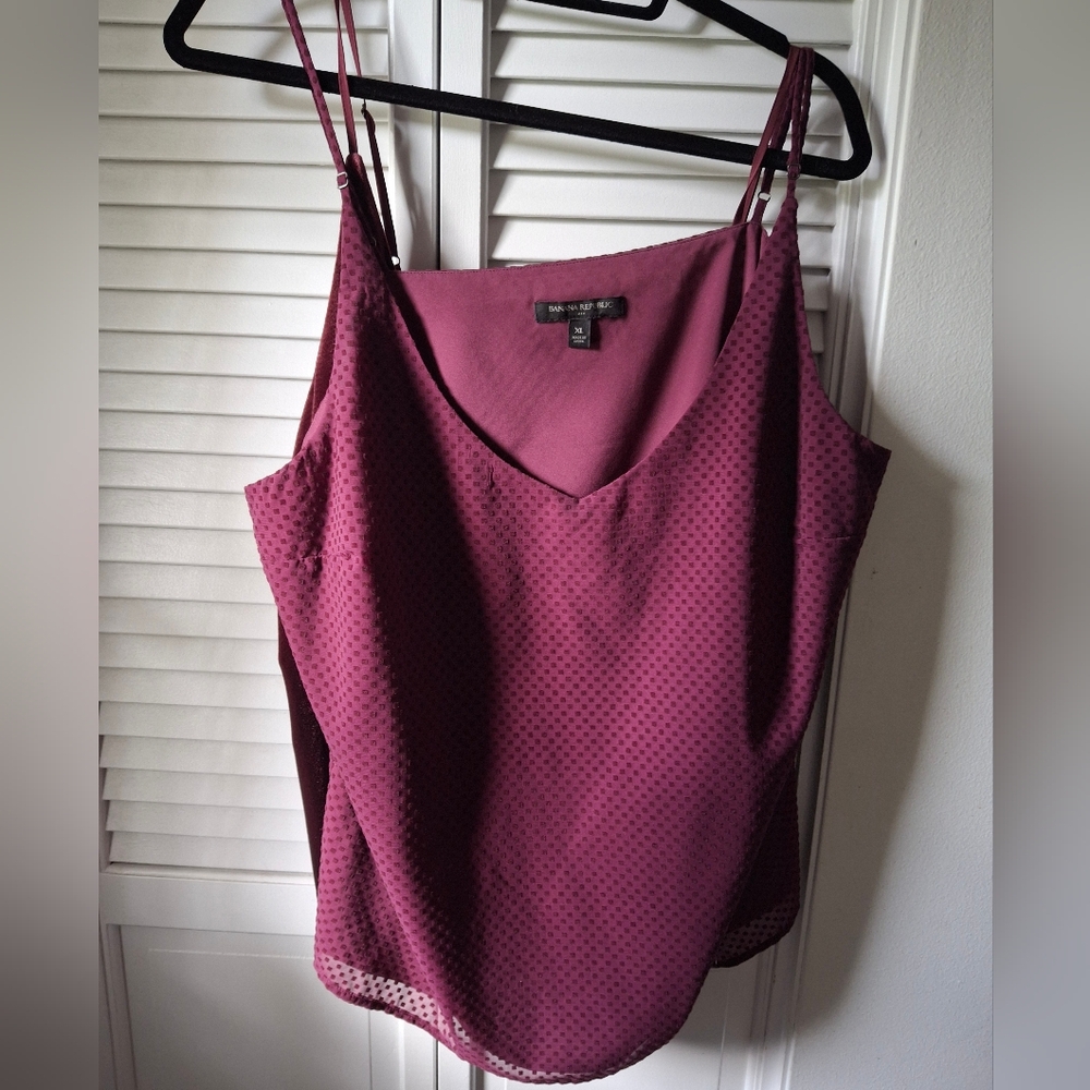 Banana Republic Plum Camisole with Delicate Straps